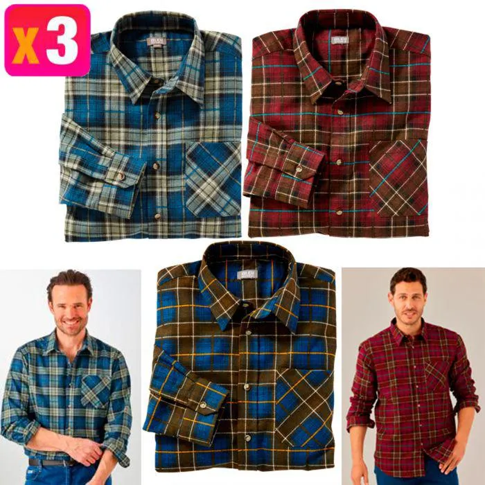 Chemise flanelle x 3