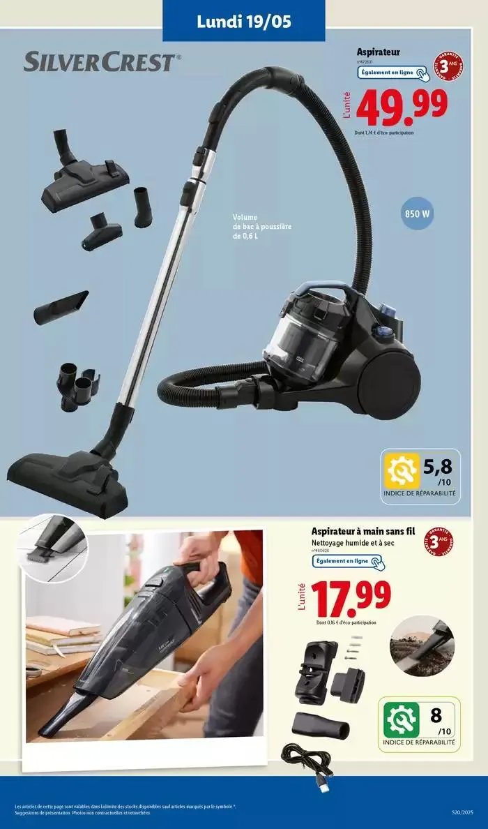 Profitez d'une large sélection de produits à prix réduits chez Lidl ! du 15 mai au 21 mai 2025 - Catalogue page 67