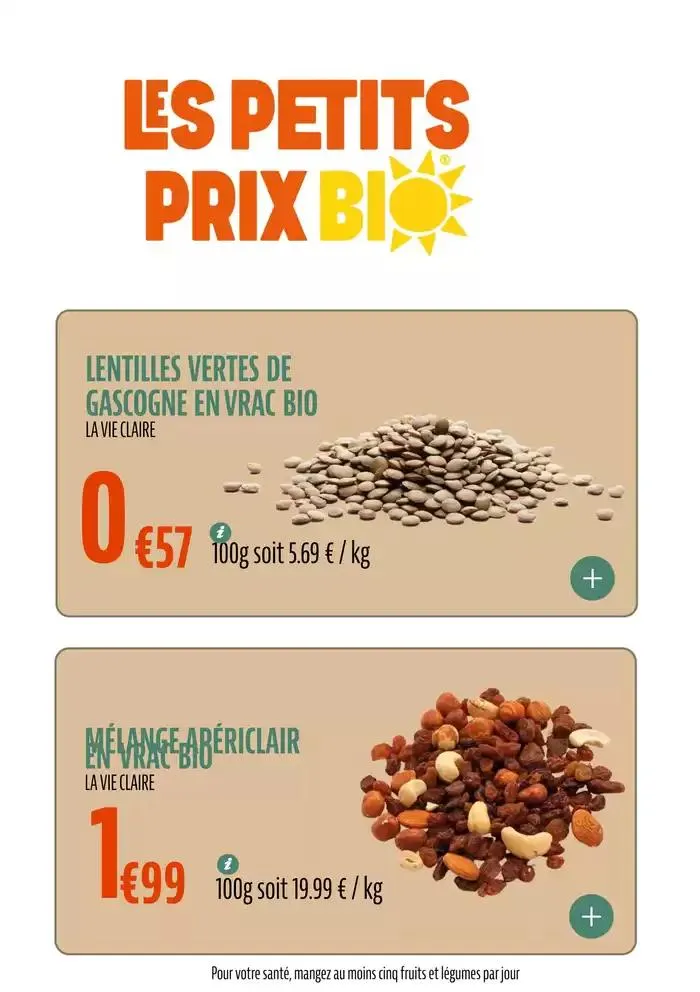 LES PETITS PRIX BIO du 11 mars au 31 décembre 2025 - Catalogue page 50