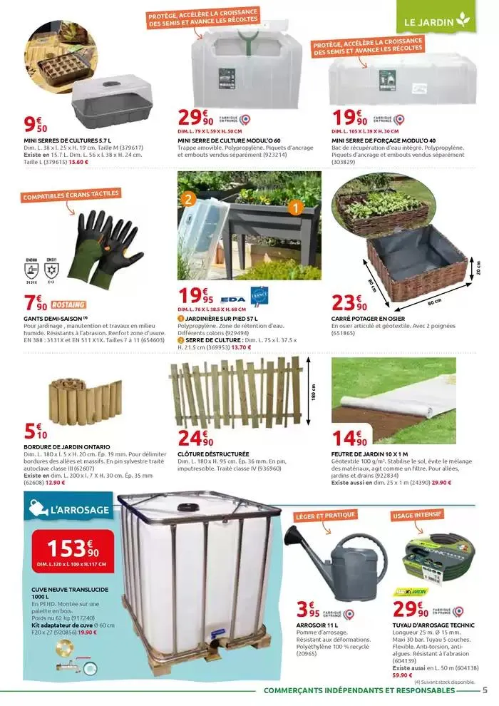 MOTOCULTURE - JARDINAGE - BRICOLAGE - DROGUERIE - ANIMALERIE du 3 mars au 29 mars 2025 - Catalogue page 5