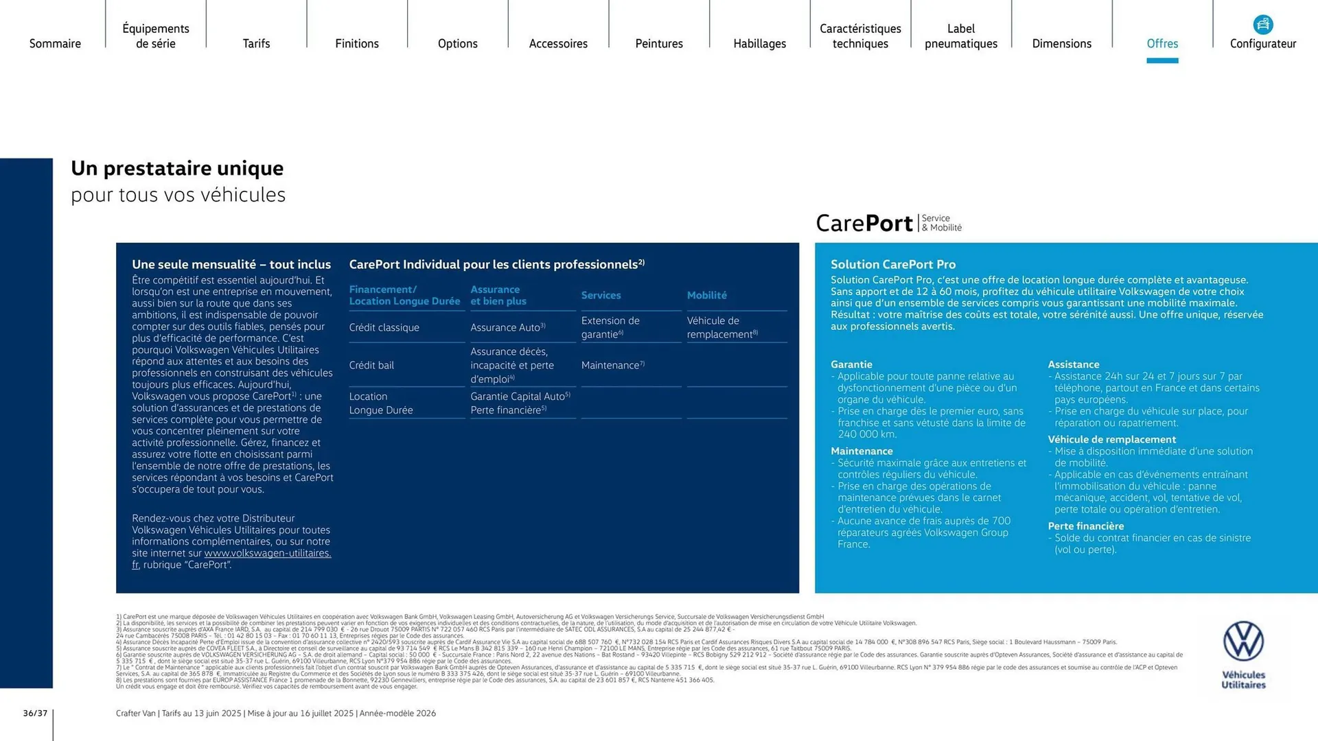 Catalogue Volkswagen du 7 août au 31 mars 2026 - Catalogue page 36