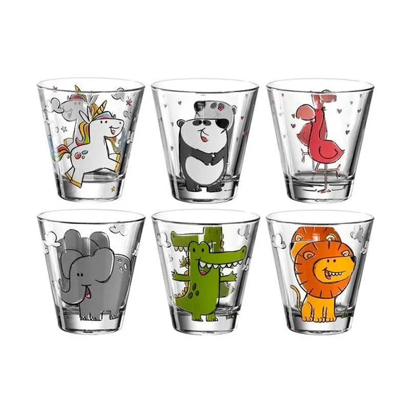 Boîte de 6 verres assortis Bambini Leonardo