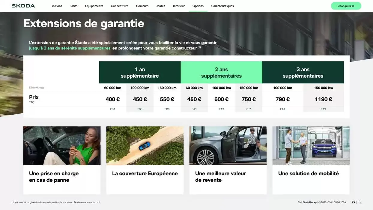 Karoq Selection 1.5 TSI 150 ch DSG7 du 17 octobre au 17 octobre 2025 - Catalogue page 27