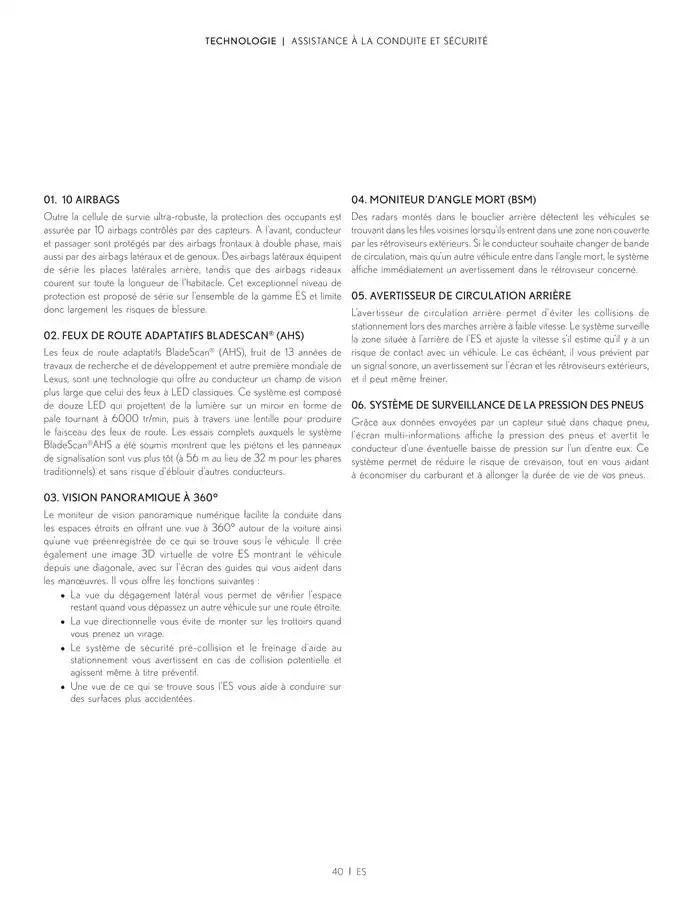 Lexus ES du 27 mars au 27 mars 2026 - Catalogue page 40