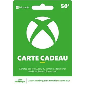 Code de téléchargement Xbox carte cadeau monnaie virtuelle 50€ : Compte français uniquement - Non remboursable