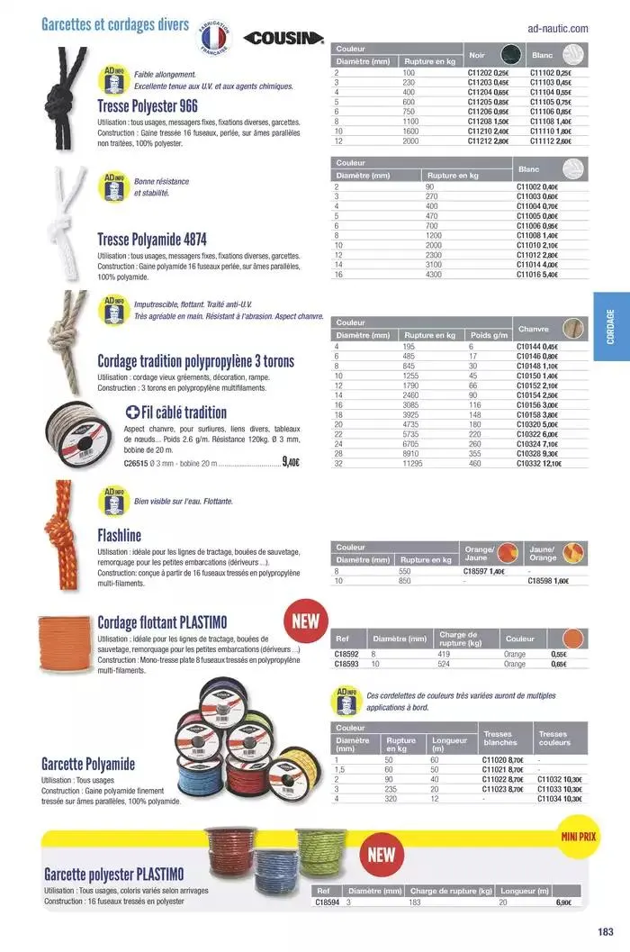 Catalogue Accastillage Diffusion 2025 du 1 janvier au 31 décembre 2025 - Catalogue page 185
