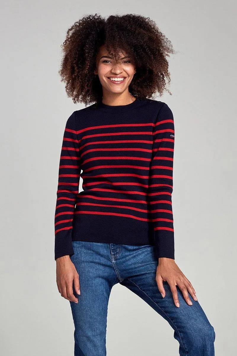 Pull marin rayé "Paimpol" - laine et acrylique