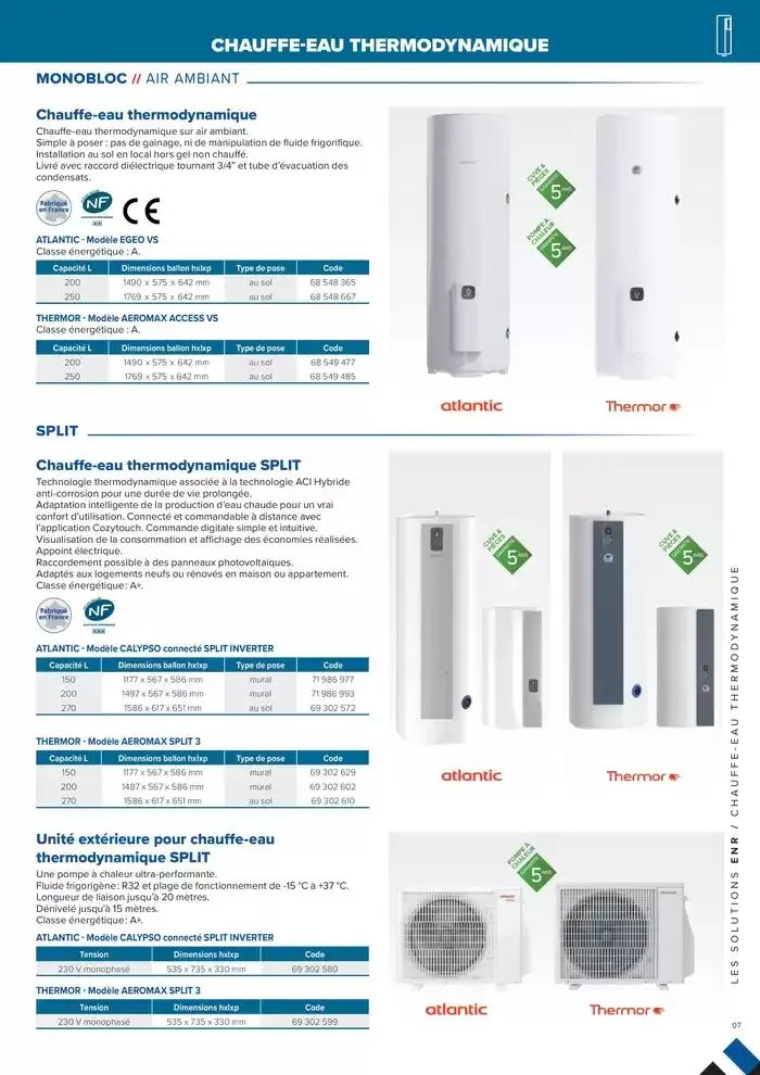L'UNIVERS CHAUFFAGE, CLIMATISATION & PHOTOVOLTAÏQUE du 1 janvier au 31 décembre 2026 - Catalogue page 7