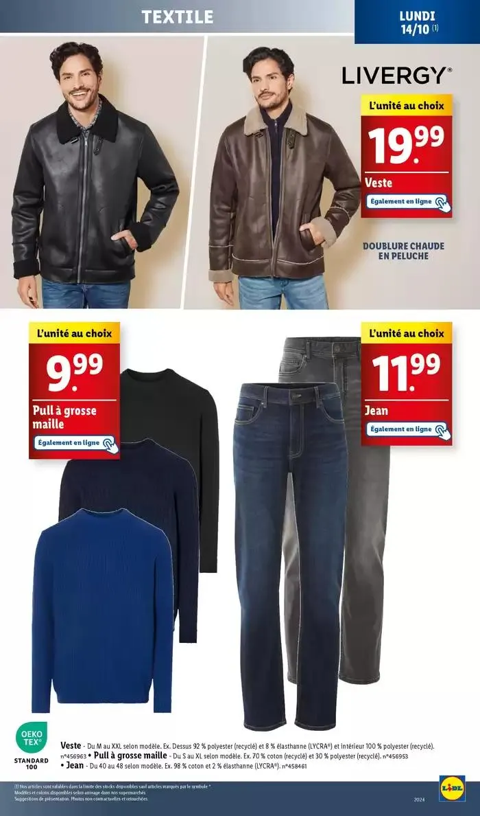 Bénéficiez de réductions sur nos articles mode, bricolage ou loisir cette semaine chez Lidl du 14 octobre au 17 octobre 2024 - Catalogue page 15