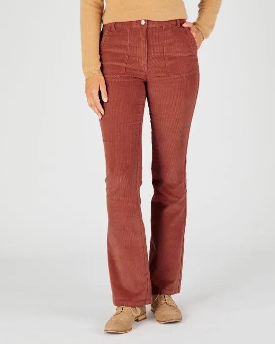 Pantalon flare velours