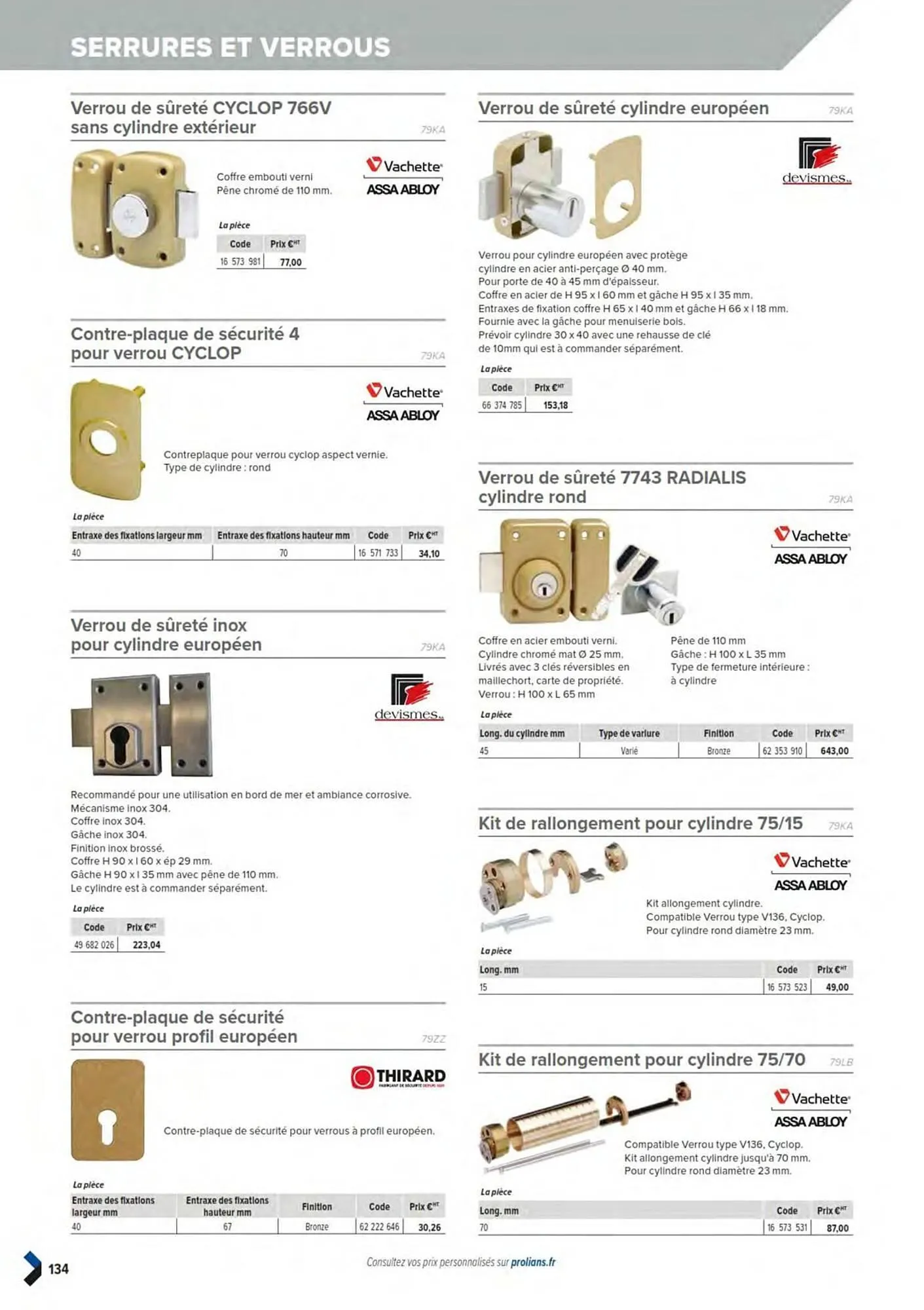 Catalogue Prolians du 11 mars au 31 décembre 2025 - Catalogue page 136