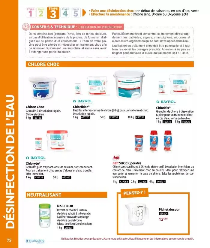 Les plaisir de l'eau Piscine,Spa,Arrosage du 10 mars au 31 décembre 2025 - Catalogue page 72