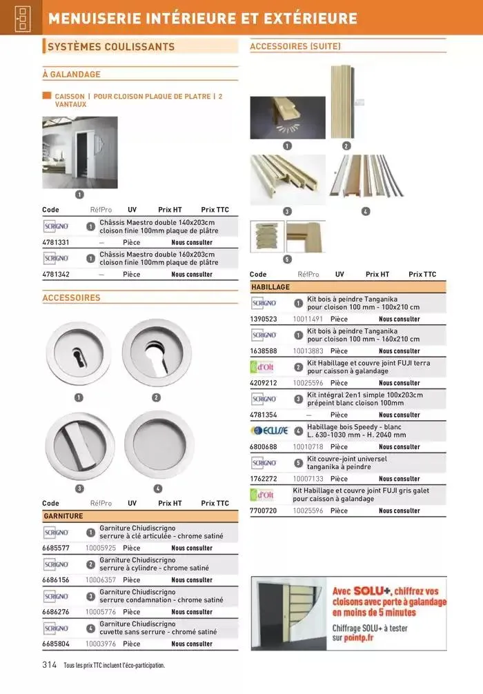 Matériaux 2025 du 1 janvier au 31 décembre 2025 - Catalogue page 314