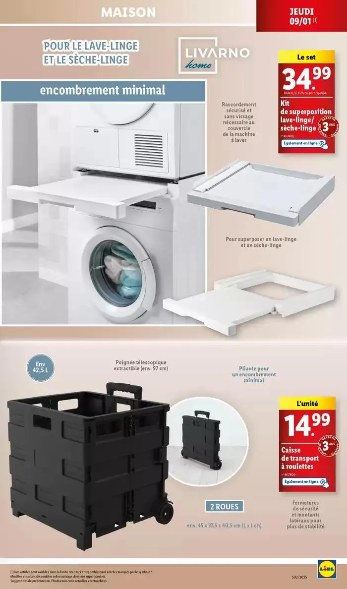 Réveillez le sportif en vous! Atteignez vos objectifs grâce aux affaires de sport Lidl. du 8 janvier au 13 janvier 2025 - Catalogue page 29