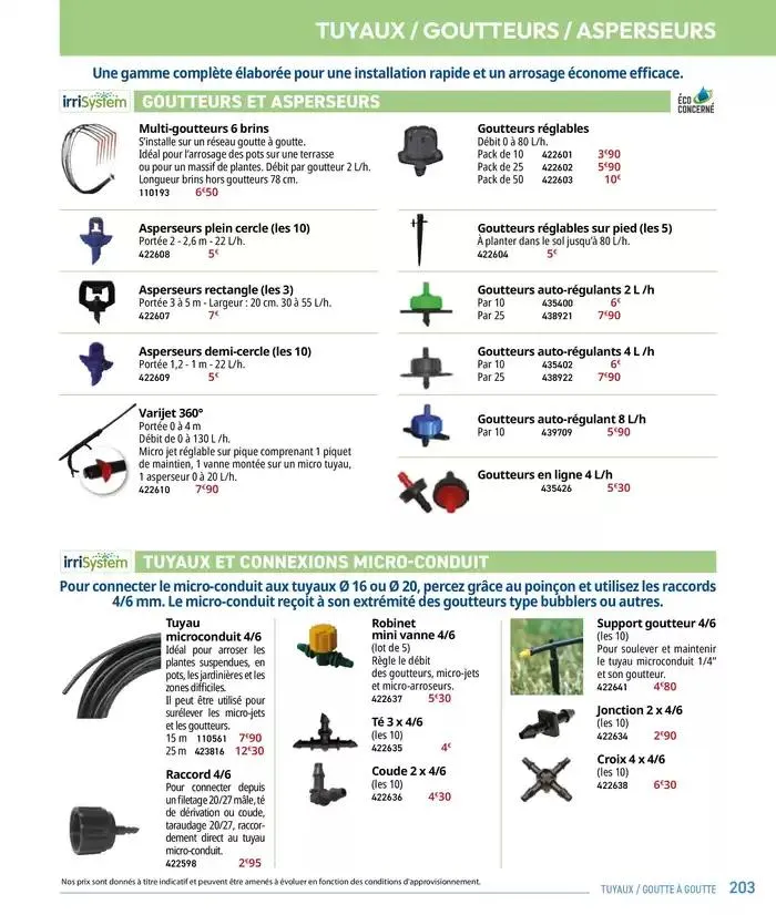 Les plaisir de l'eau Piscine,Spa,Arrosage du 10 mars au 31 décembre 2025 - Catalogue page 203