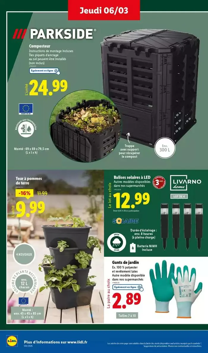 Les beaux jours arrivent Avec Parkside, vos projets de jardinage prennent vie ! du 6 mars au 10 mars 2025 - Catalogue page 8