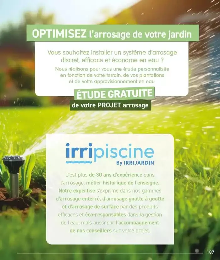 Les plaisir de l'eau Piscine,Spa,Arrosage du 10 mars au 31 décembre 2025 - Catalogue page 187
