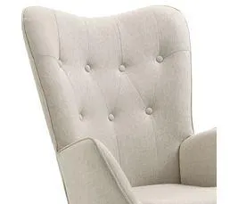 MEUBLES COSY Fauteuil à Bascule Rocking Chair Revêtement En Tissu Beige