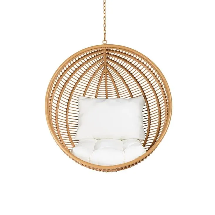 Sillón colgante de jardín de resina trenzada