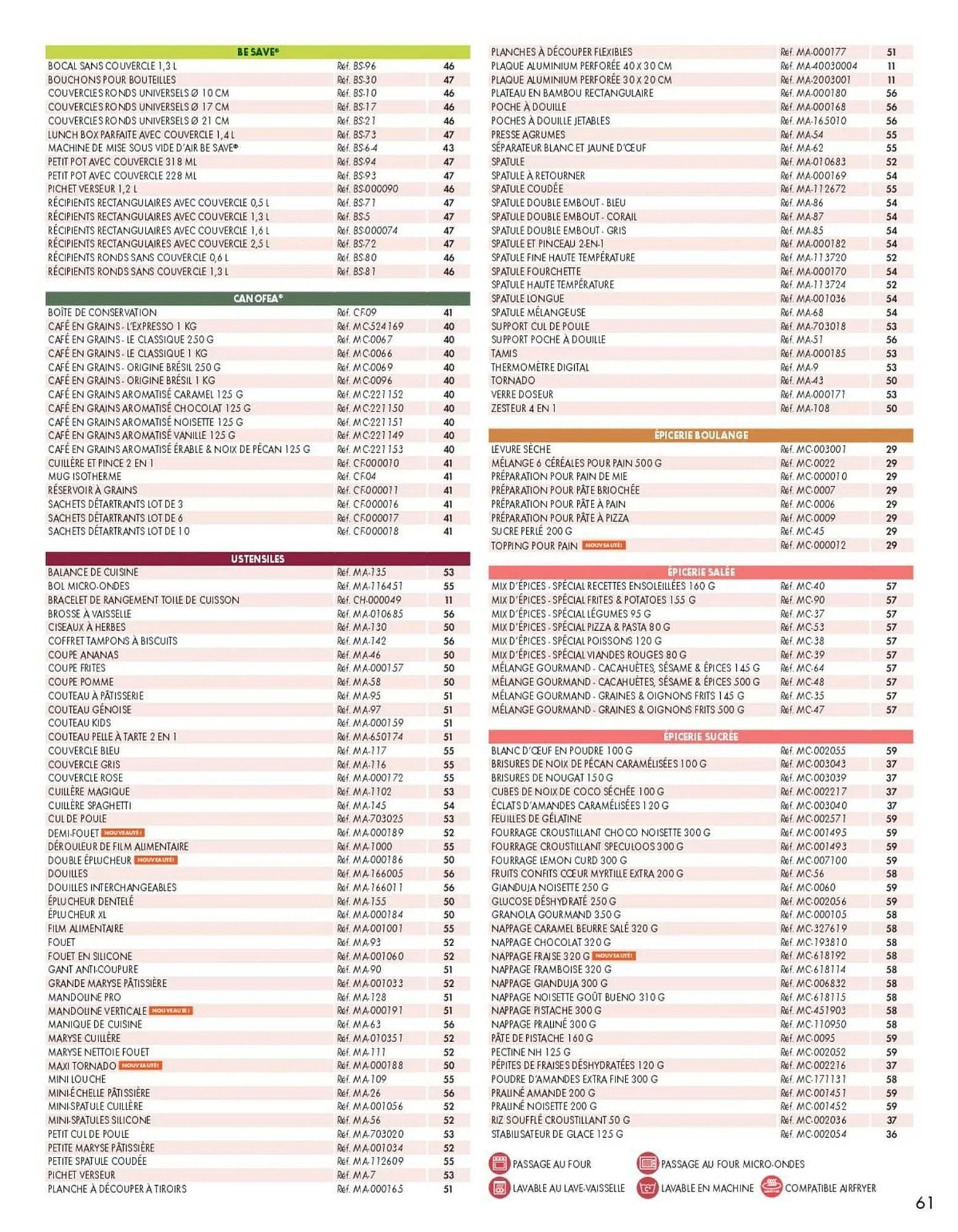 Catalogue Guy Demarle du 2 février au 31 août 2026 - Catalogue page 61