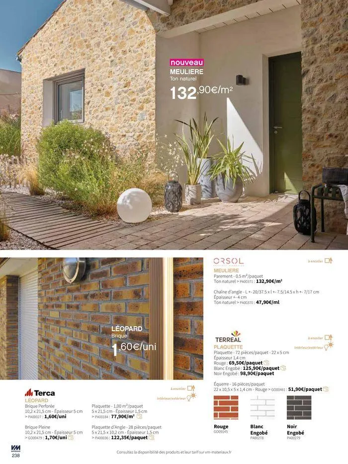 Extériéurs du 14 mars au 20 janvier 2026 - Catalogue page 238