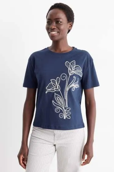 T-shirt - relaxed fit - shiny