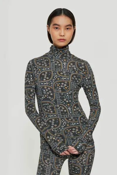 Col roulé imprimé Ella