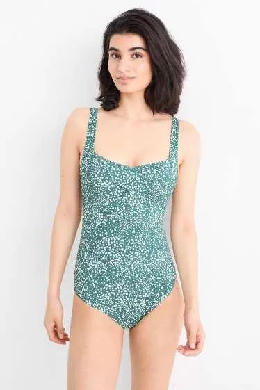 Mastectomy swimsuit - LYCRA® XTRA LIFE™ - polka dot
