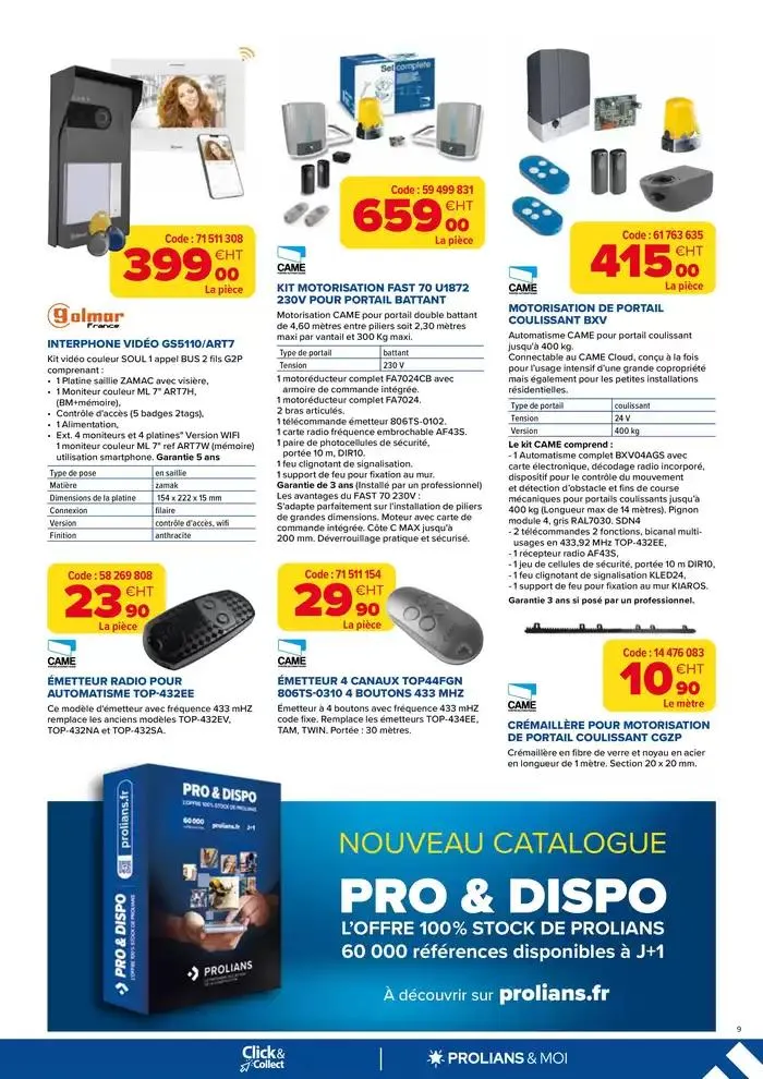 Opération Portail Aménagement Extérieur du 4 mars au 30 avril 2025 - Catalogue page 9