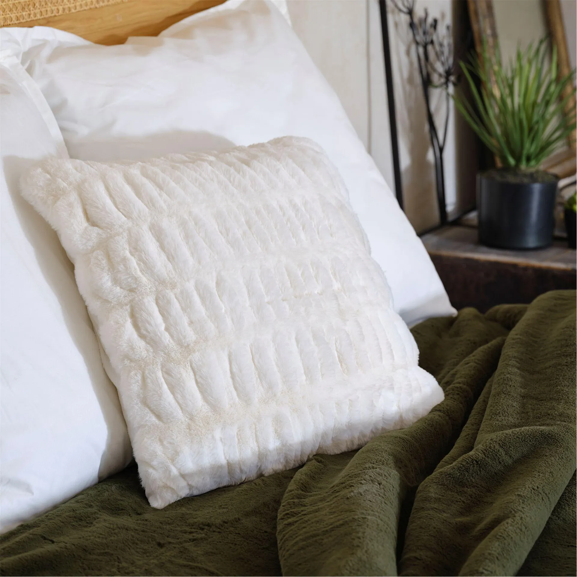 Coussin carré - 45x45cm blanc ventoux