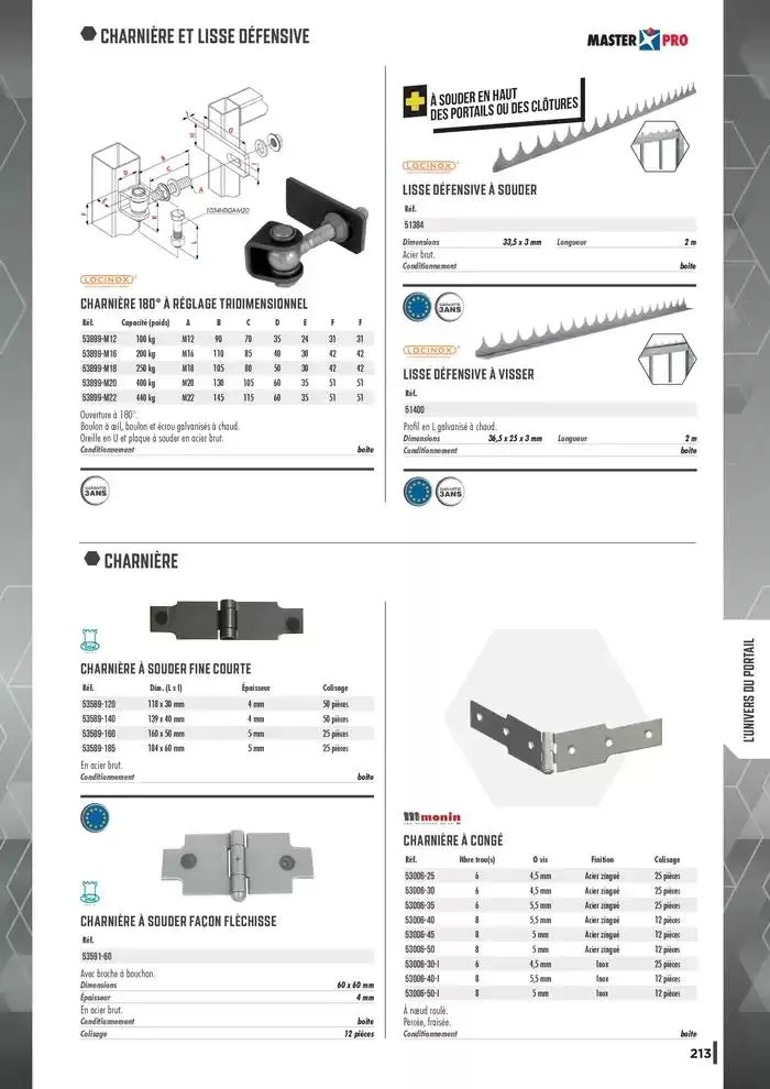 Guide Quincaillerie Serrurerie 2025 - 2026 du 1 avril au 1 avril 2026 - Catalogue page 215