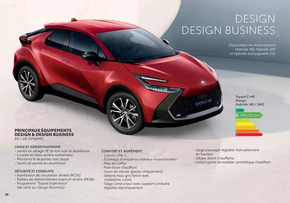 Nouveau Toyota C-HR du 15 janvier au 15 janvier 2026 - Catalogue page 30