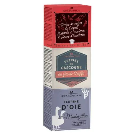 Trio de terrines découverte - Collection Printemps-Pâques - Idéal pour l'apéritif