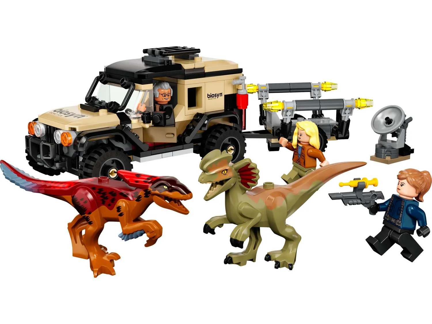 Le transport du Pyroraptor et du Dilophosaurus