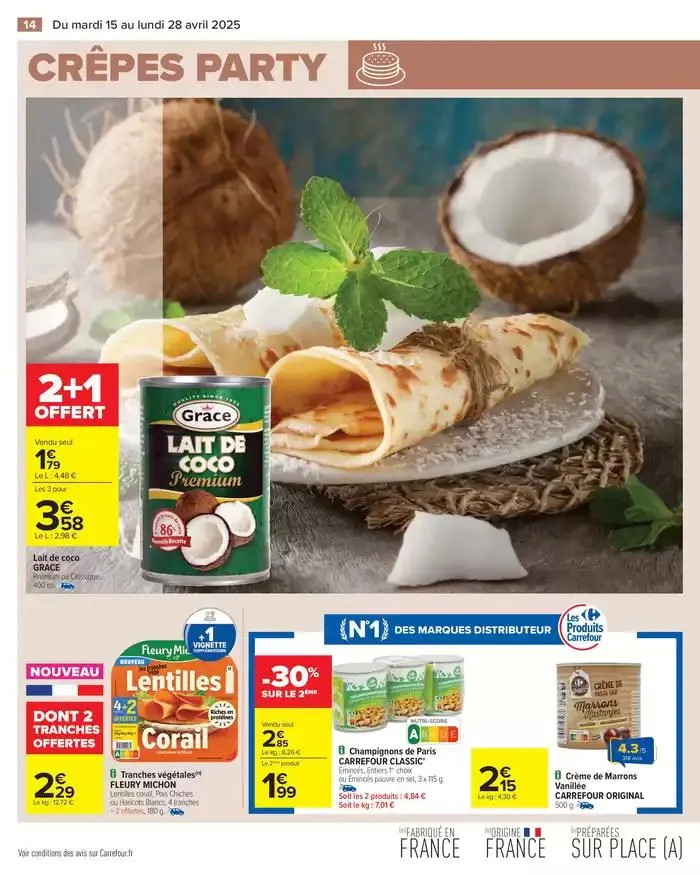 CRÊPES PARTY du 15 avril au 28 avril 2025 - Catalogue page 16