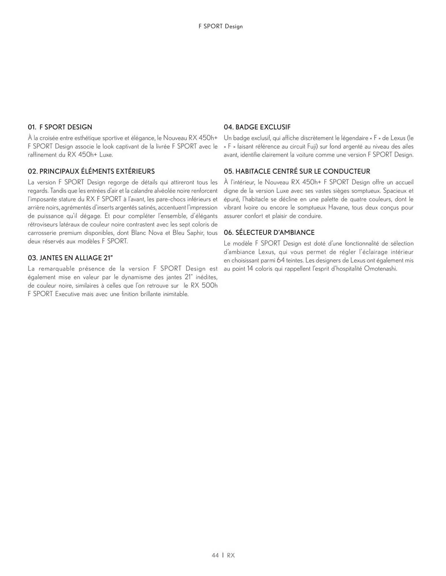 Catalogue Lexus du 21 décembre au 31 mars 2024 - Catalogue page 44
