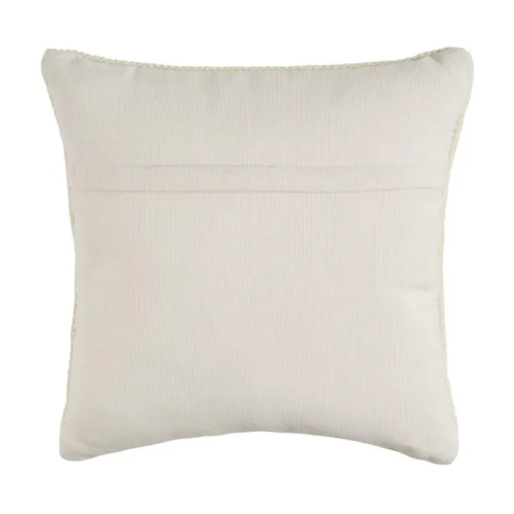 Cojín tejido a mano crudo 45x45