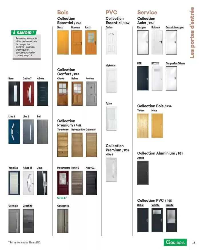 Menuiserie Extérieures 2025 du 1 janvier au 31 décembre 2025 - Catalogue page 15