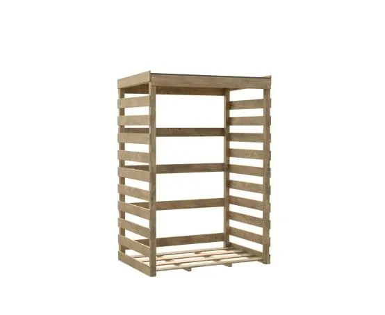 Abri bûches en bois Colombus avec plancher 120 x 82 x 174 cm -