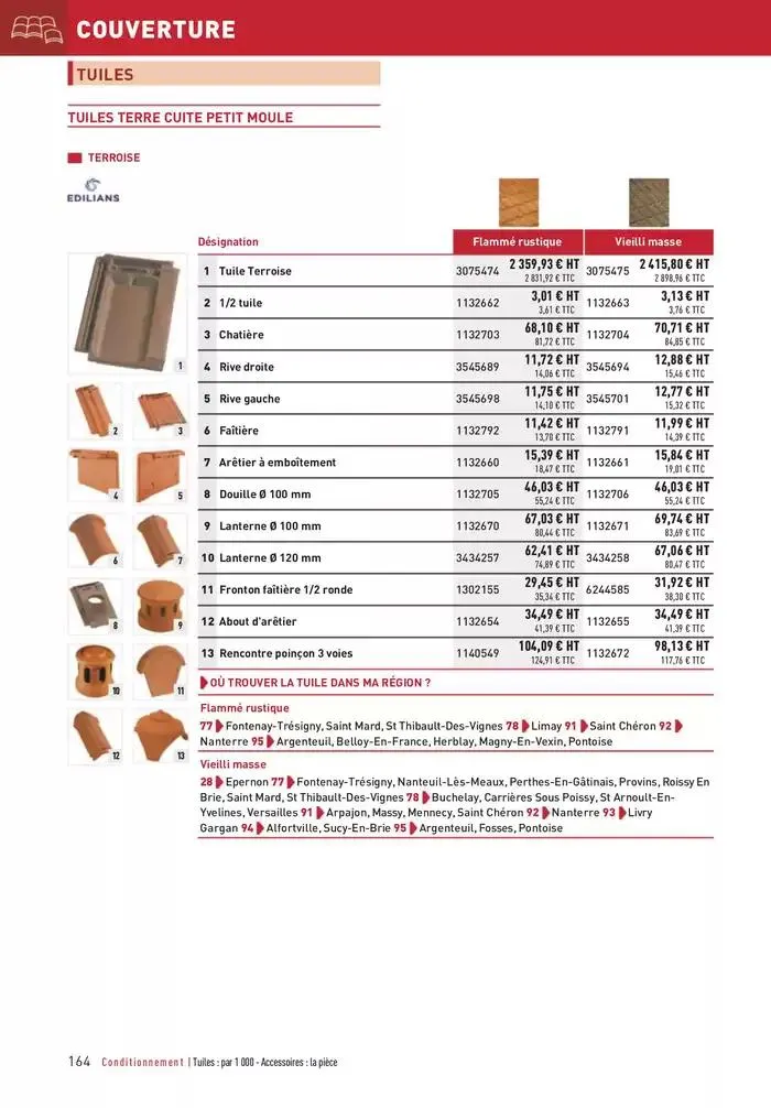 Matériaux 2025 du 1 janvier au 31 décembre 2025 - Catalogue page 164