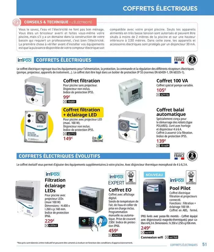 Les plaisir de l'eau Piscine,Spa,Arrosage du 10 mars au 31 décembre 2025 - Catalogue page 51