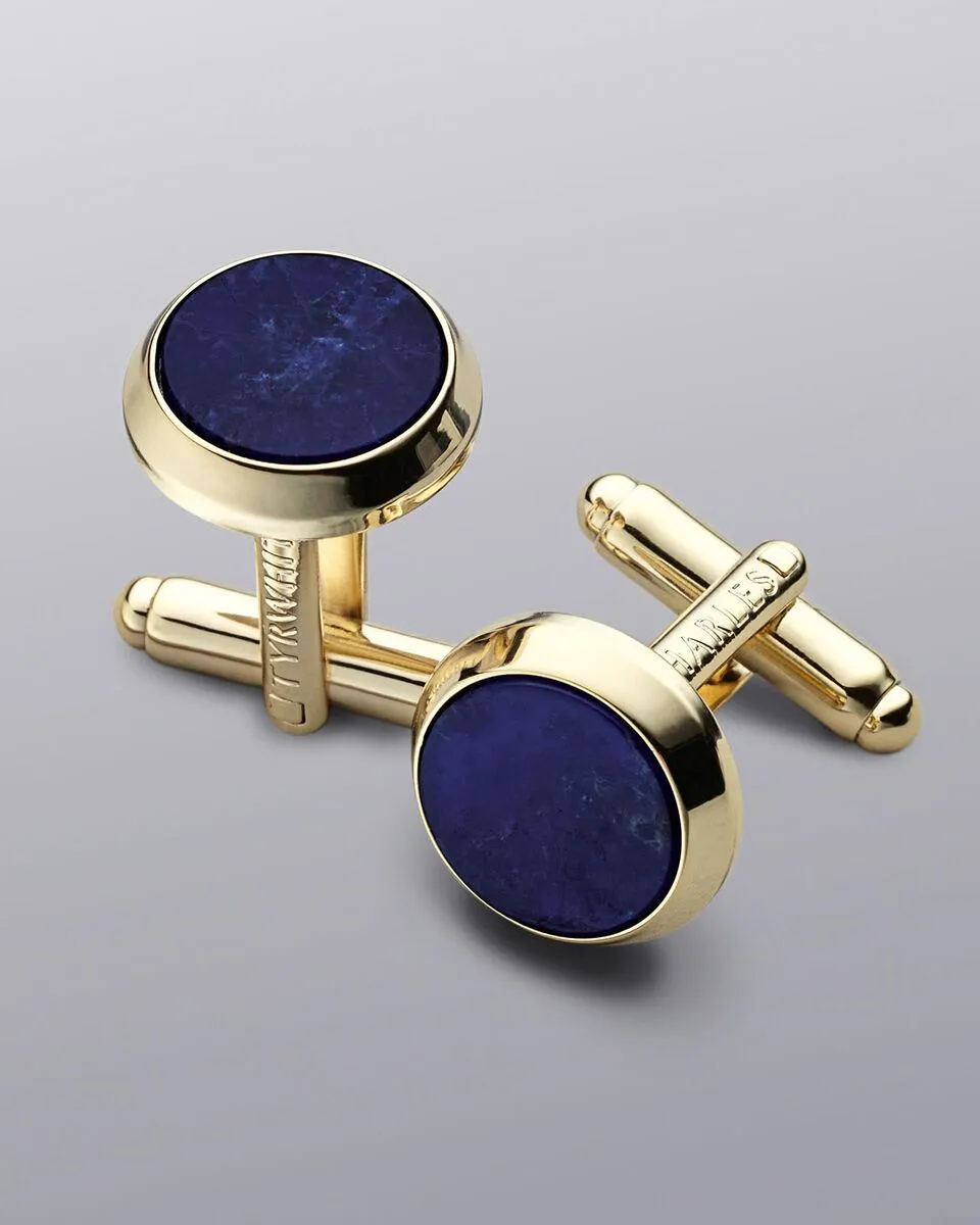 Sodalite Luxury Cufflinks - Gold