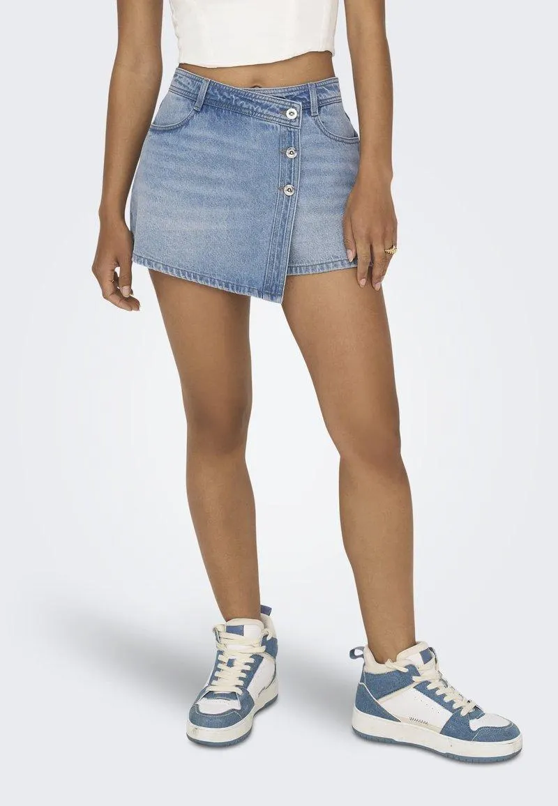 ONLLESLY - Shorts vaqueros - light blue denim