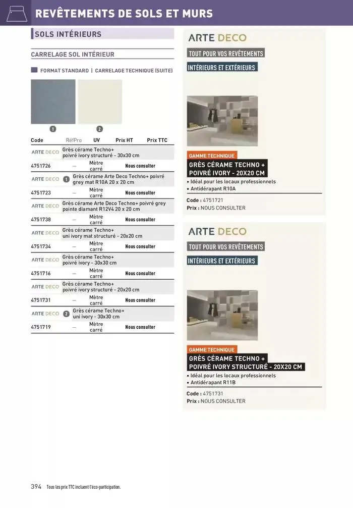 Matériaux 2025 du 1 janvier au 31 décembre 2025 - Catalogue page 394