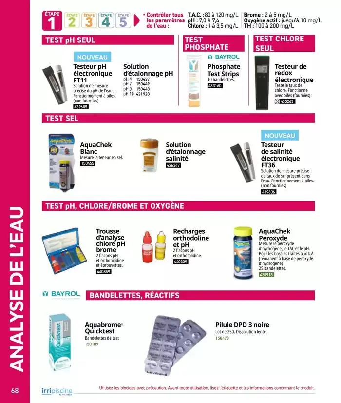 Les plaisir de l'eau Piscine,Spa,Arrosage du 10 mars au 31 décembre 2025 - Catalogue page 68