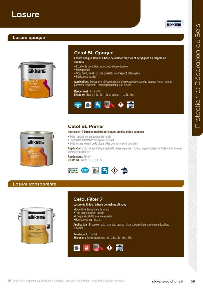  Le catalogue Sikkens Solutions 2023 du 9 mai au 31 décembre 2025 - Catalogue page 69