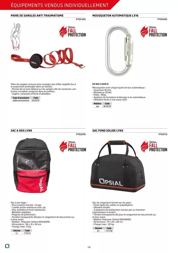 Équipements de Protection Individuelle du 21 janvier au 30 juin 2025 - Catalogue page 126