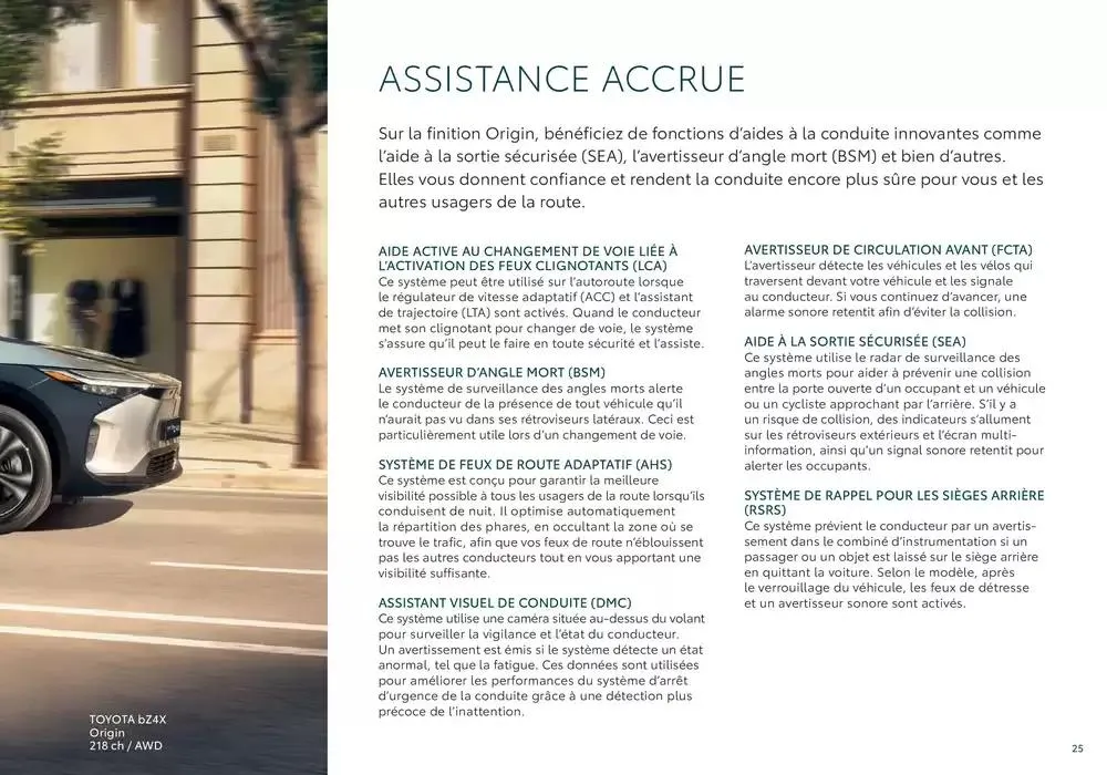 Toyota bZ4X  du 7 janvier au 7 janvier 2026 - Catalogue page 25