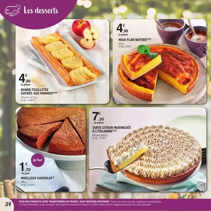 CARTE TRAITEUR PERMANENTE du 31 mars au 30 mars 2026 - Catalogue page 34