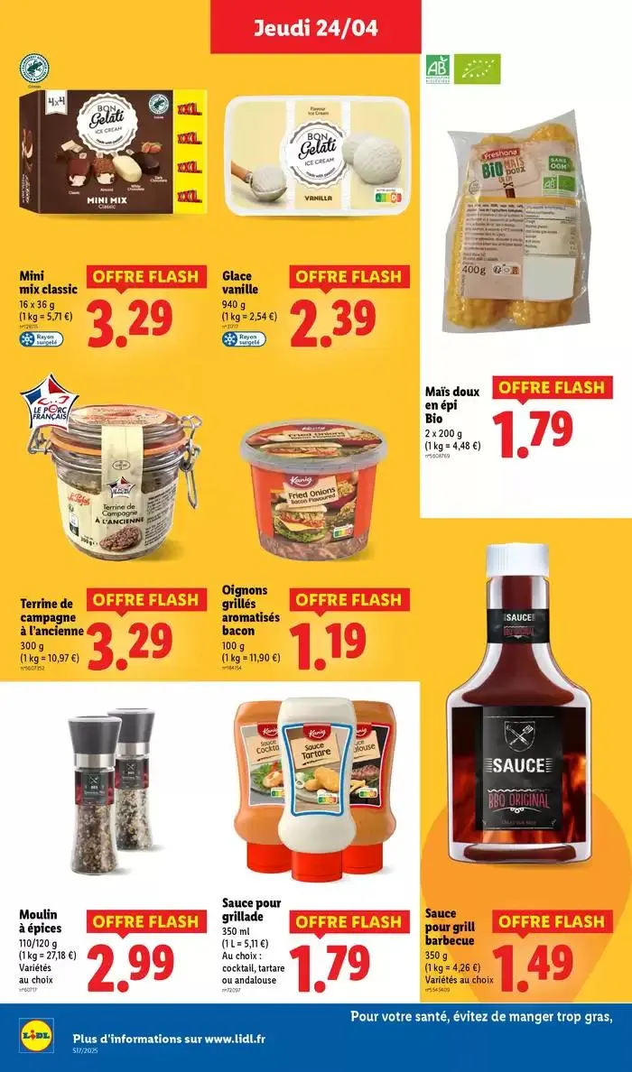 Fan de barbecue ? Retrouvez une sélection de viandes, sauces et bien plus à prix Lidl ! du 24 avril au 29 avril 2025 - Catalogue page 18